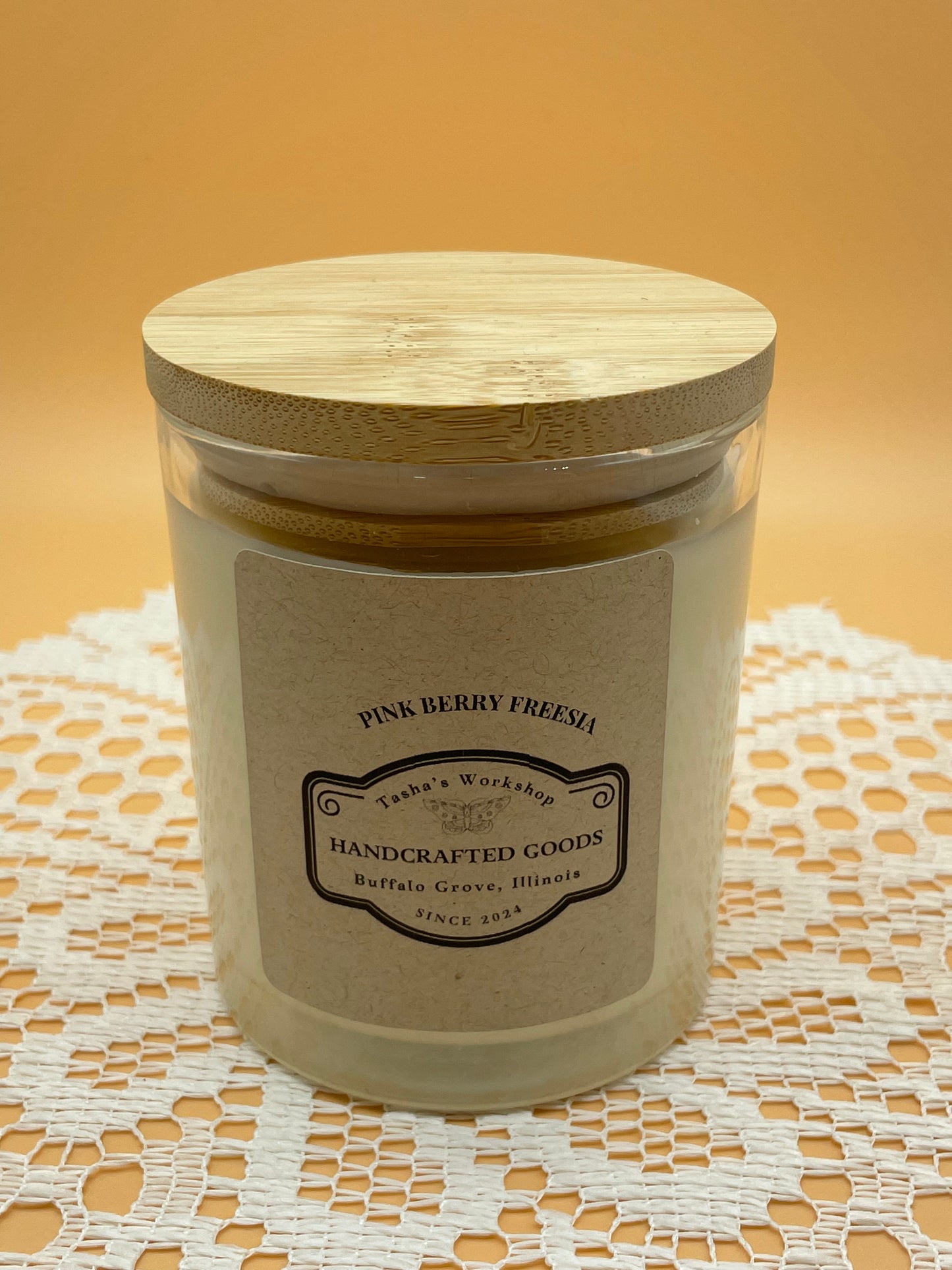 Pink Berry Freesia Soy Wax Candle 10oz