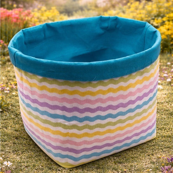 LAST ONE Spring Pastel Fabric Storage Basket