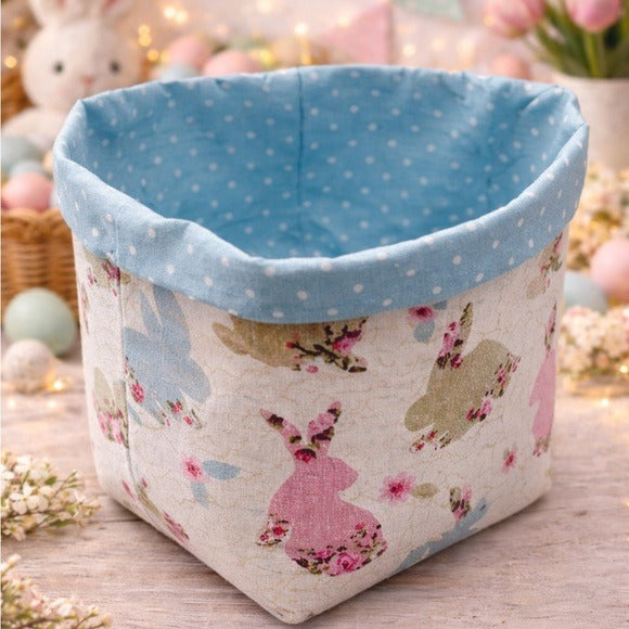 Easter Bunny Fabric Gift Storage Basket