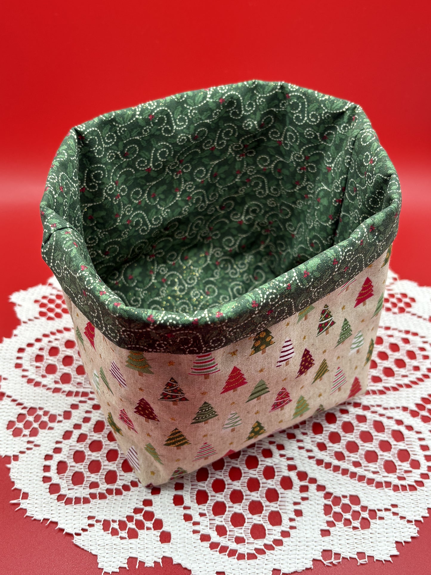 Christmas Fabric Basket