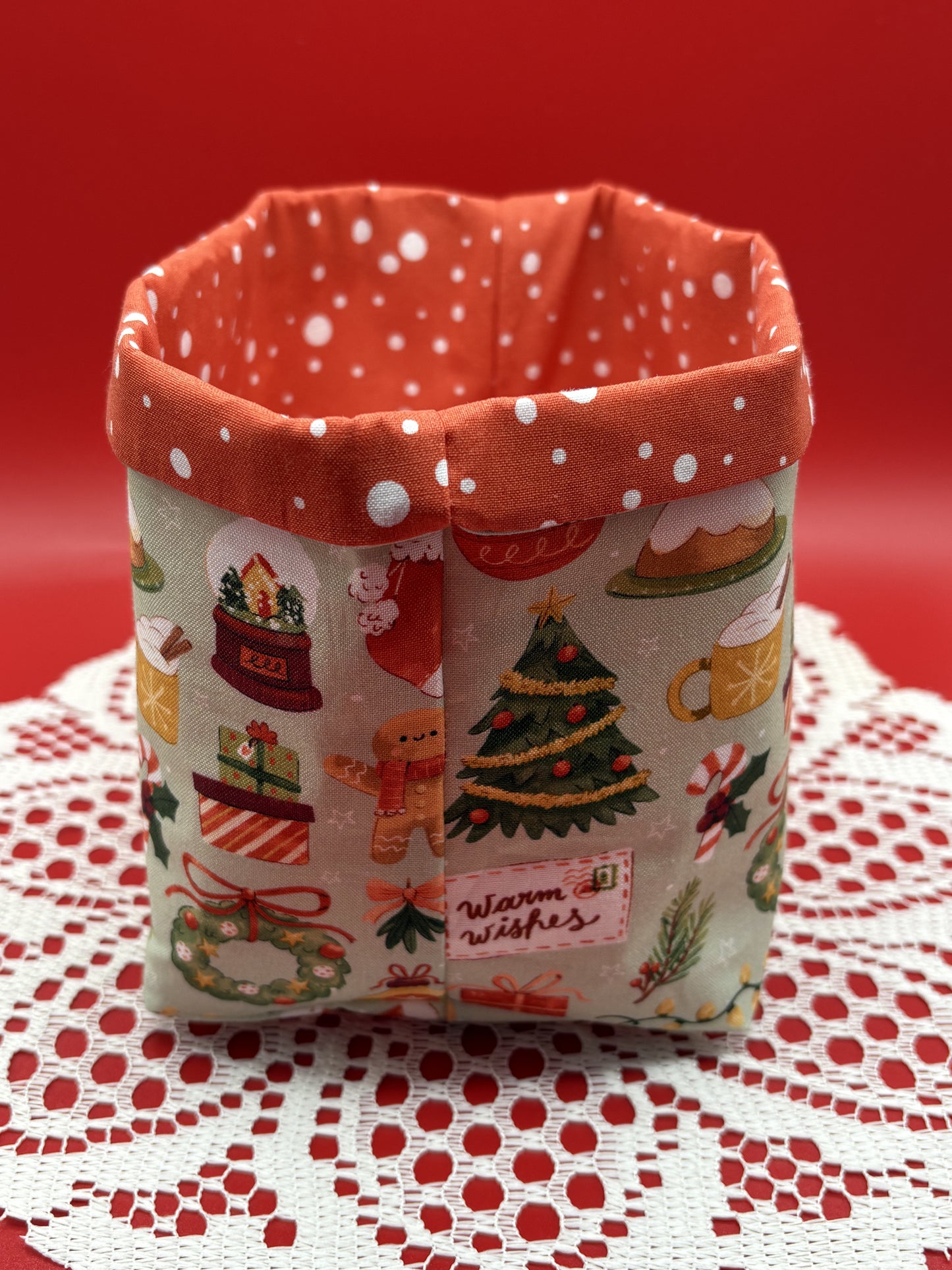 Christmas Fabric Basket