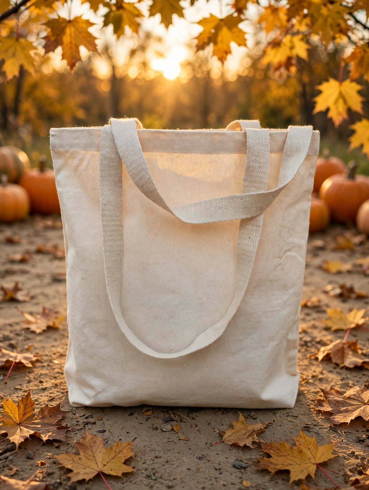 Fall Canvas Tote Bag Organic Cotton
