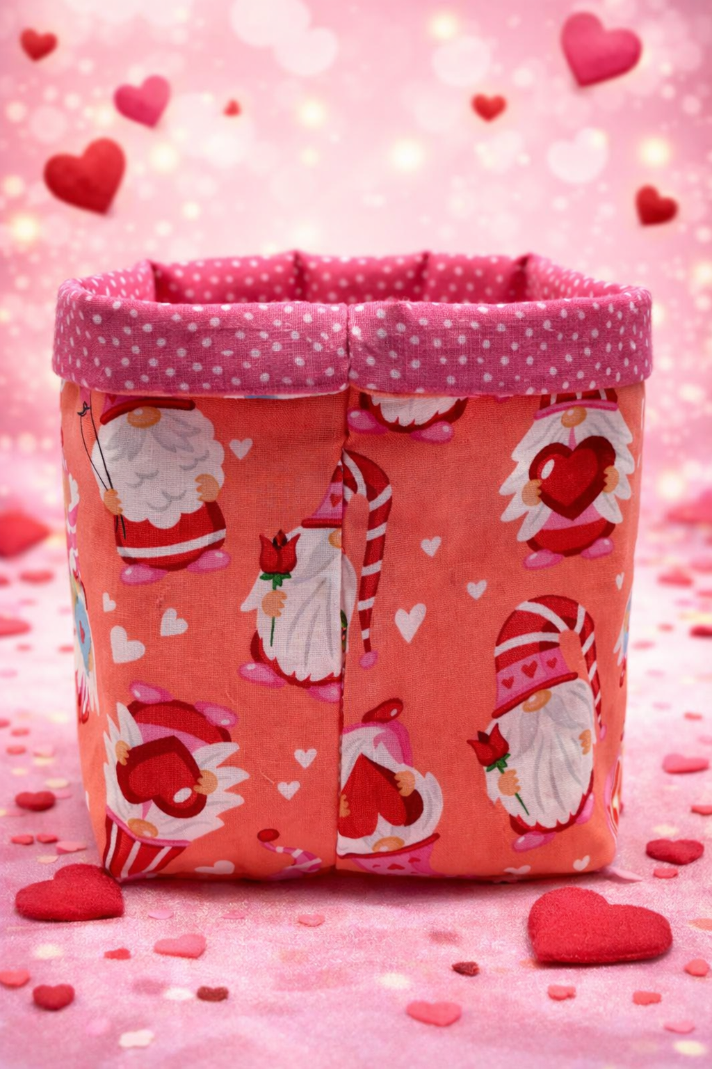 Valentine’s Day Fabric Basket