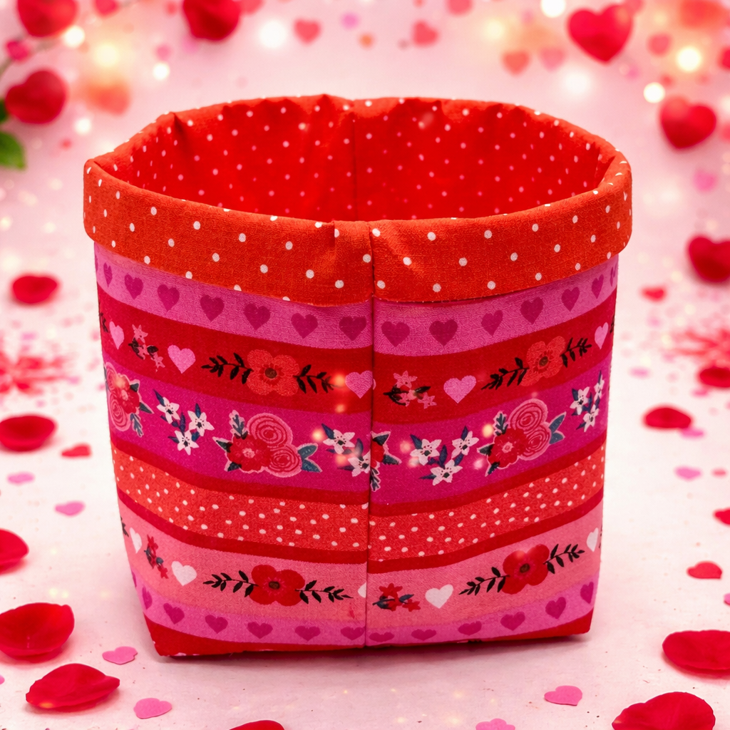 Valentine’s Day Fabric Basket