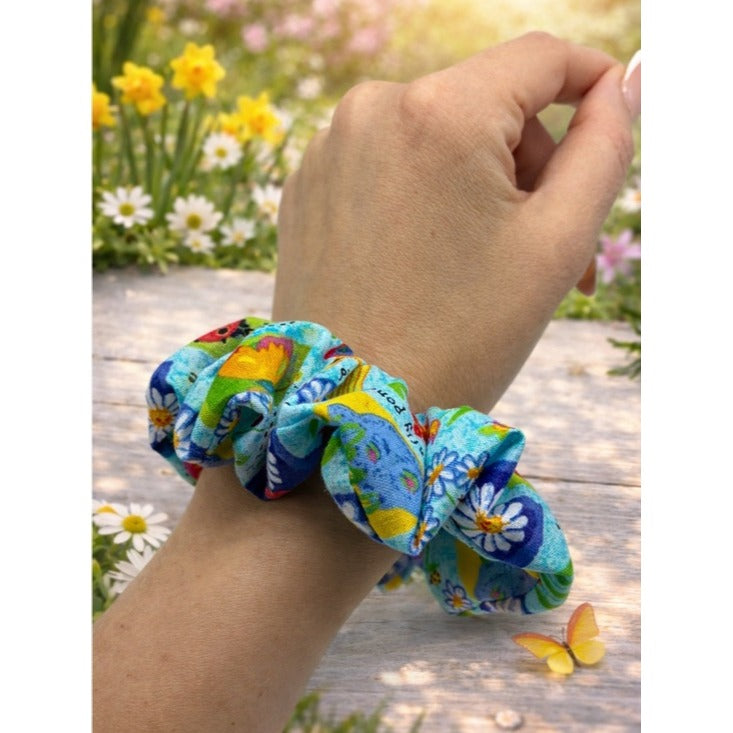 Spring Garden Scrunchie - Standard Size