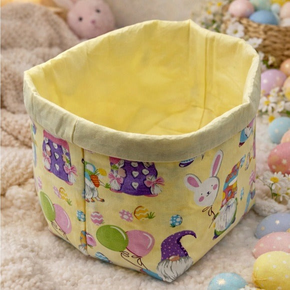 Easter Gnome Fabric Basket Easter Bunny Spring Basket Easter Decor