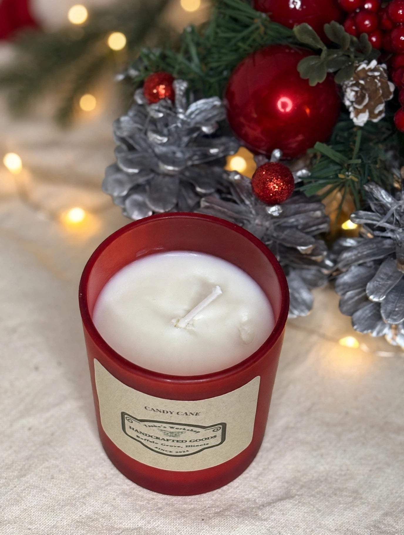 Candy Cane Soy Candle