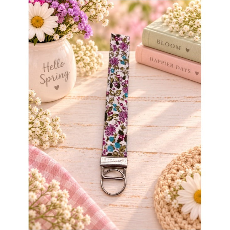 Floral Keychain Wristlet