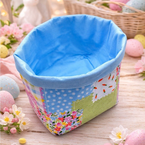Easter Patchwork Fabric Basket