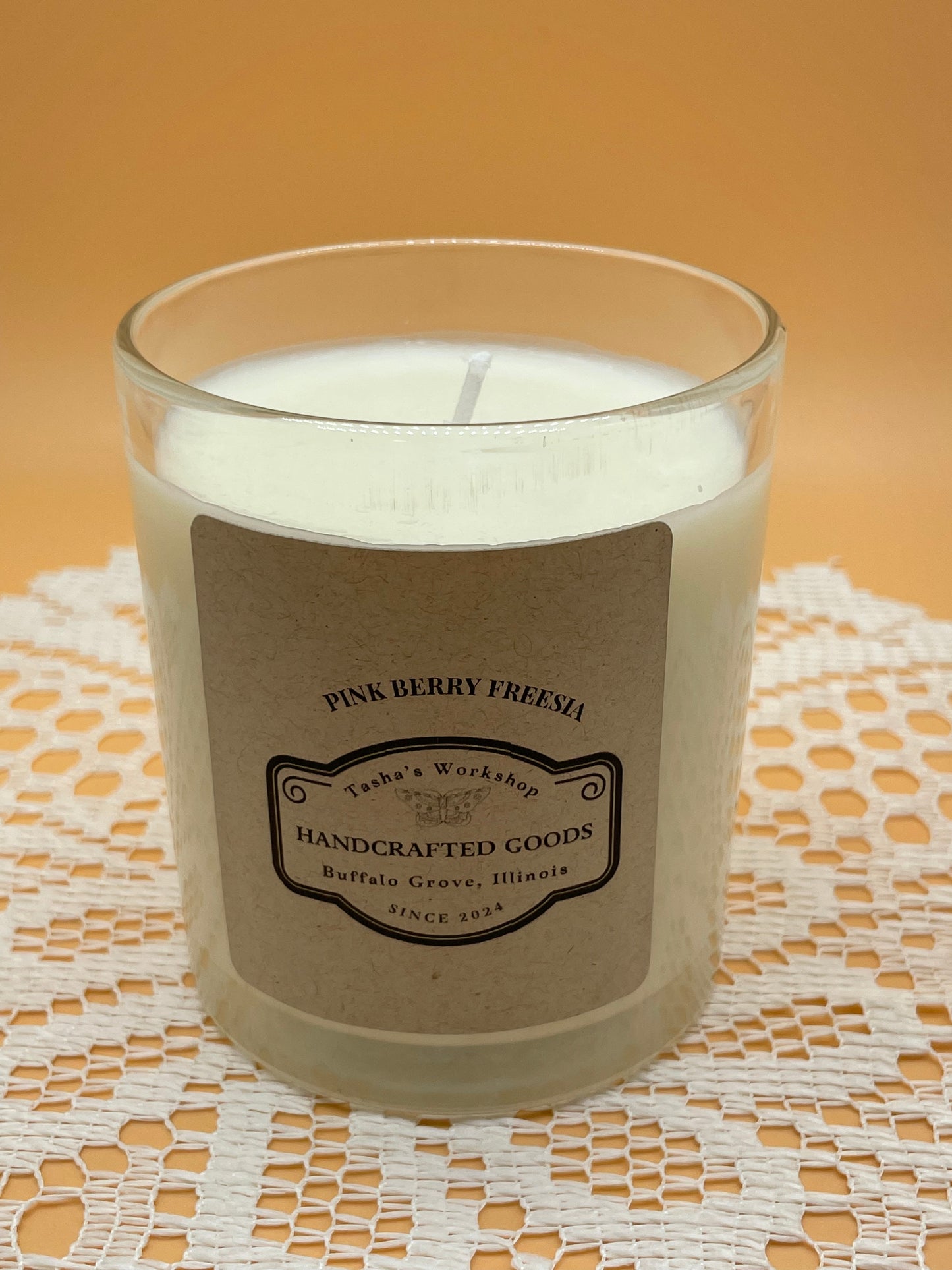 Pink Berry Freesia Soy Wax Candle 10oz