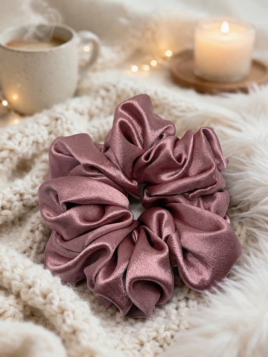 Dusty Rose Satin XXL Scrunchie