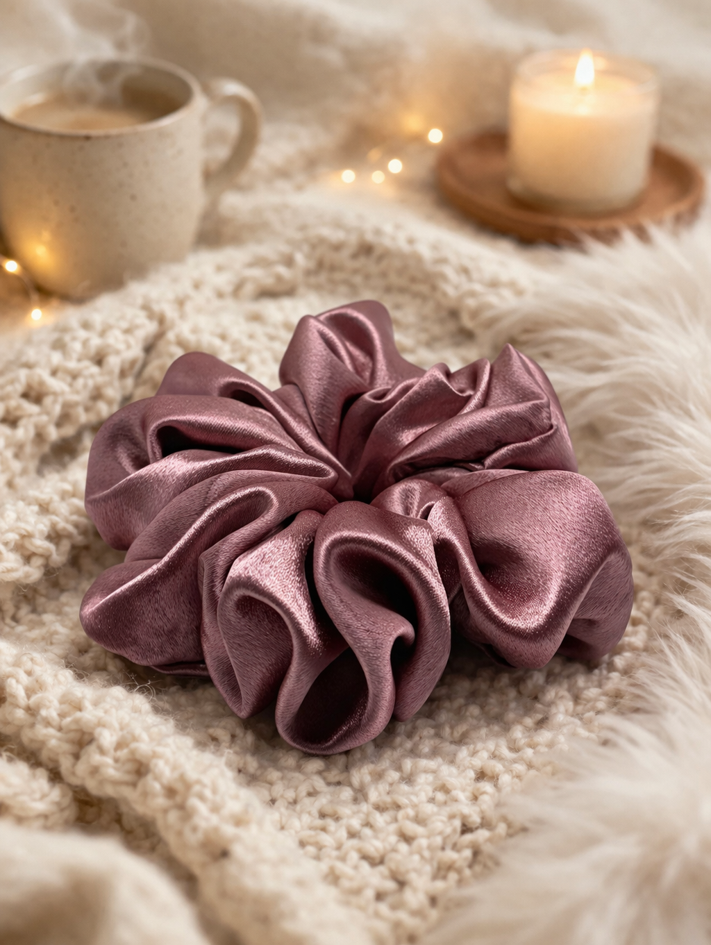 Dusty Rose Satin XXL Scrunchie