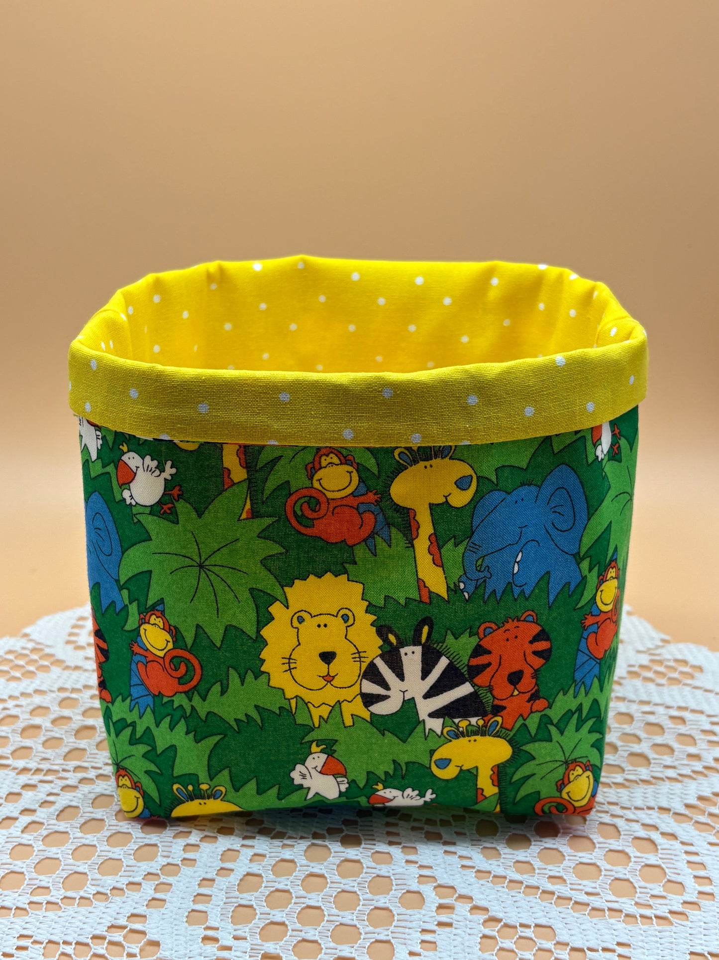 Safari Kids Fabric Gift Storage Basket