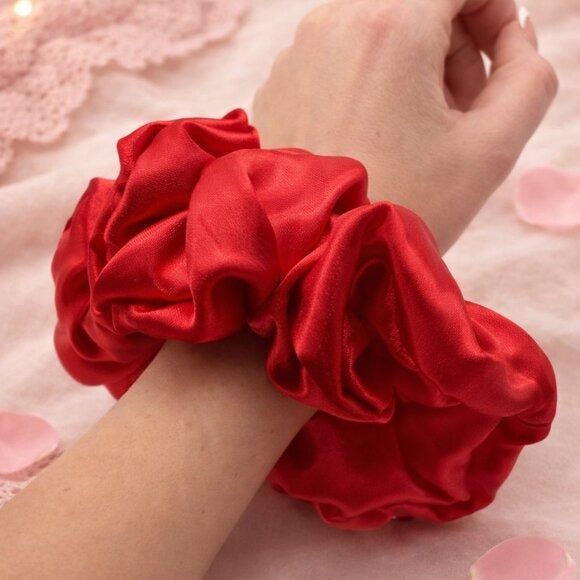 Red Satin XXL Scrunchie