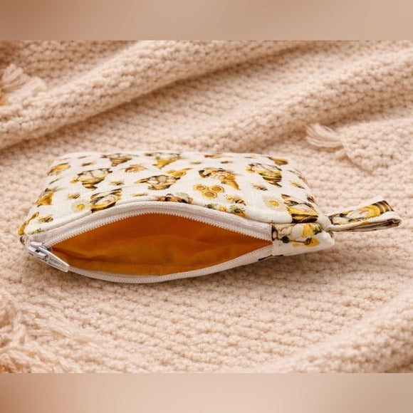 Bee Gnome Quilted Keychain Wallet