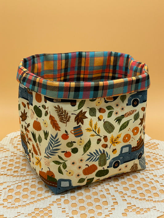 Fall Themed Fabric Basket