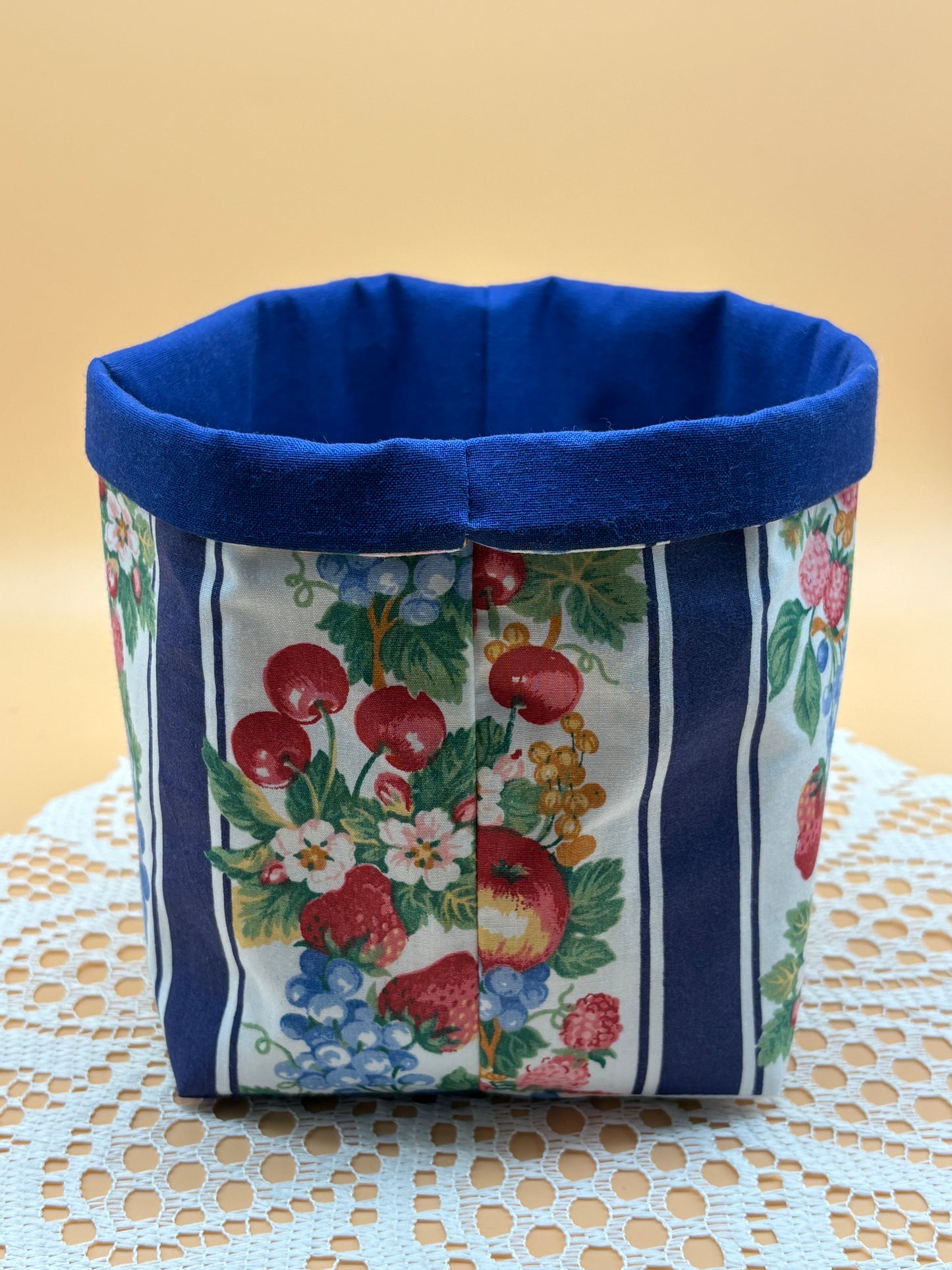Fruit Themed Fabric Gift Storage Basket