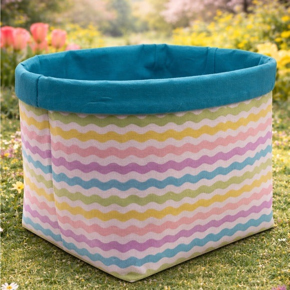 LAST ONE Spring Pastel Fabric Storage Basket
