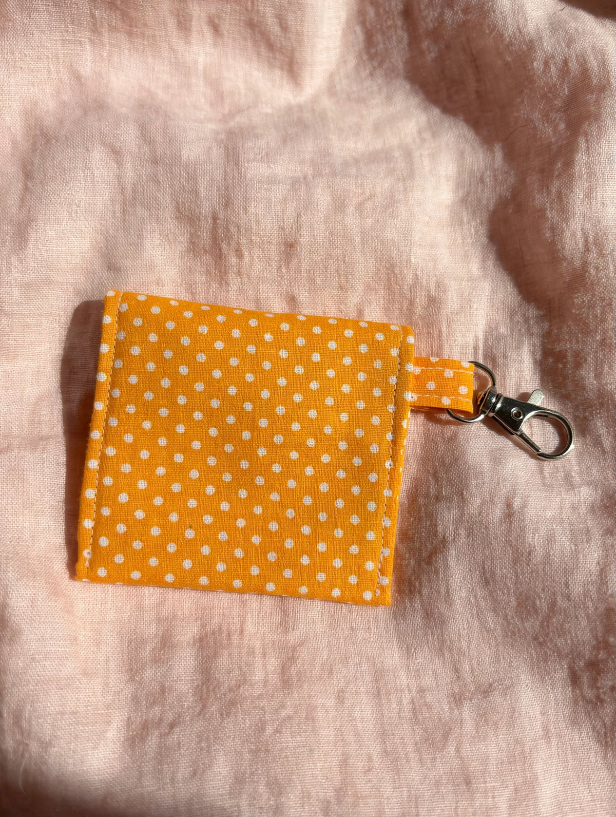 Polka Dot Earbuds Case with Keychain Clip