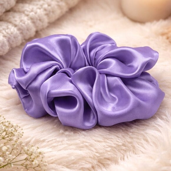 Lavander Purple Satin XXL Scrunchie