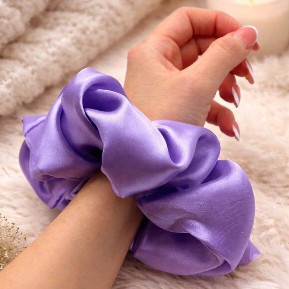 Lavander Purple Satin XXL Scrunchie