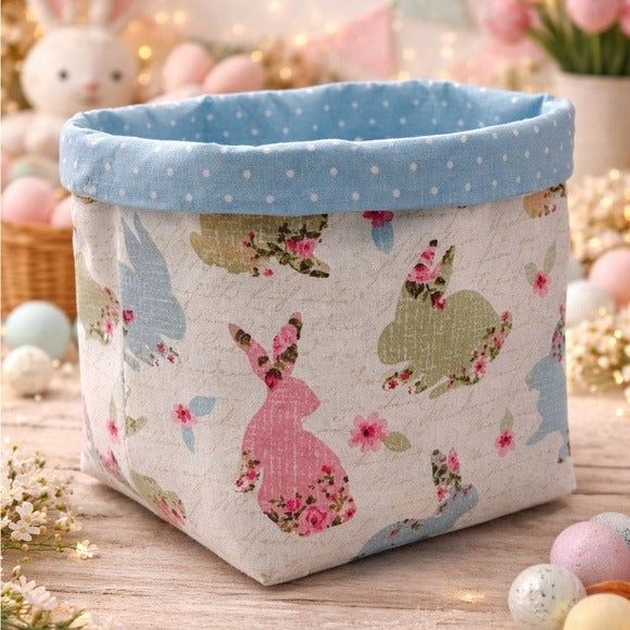 Easter Bunny Fabric Gift Storage Basket