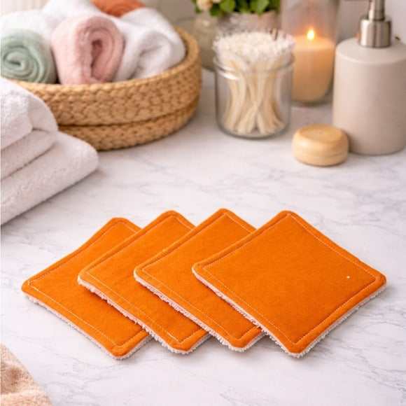 Carrot Reusable Cotton Makeup Remover Pads Set of 8