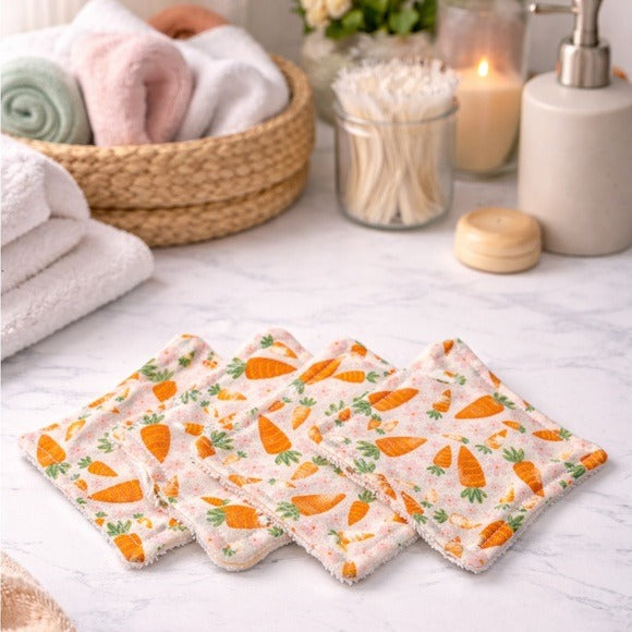 Carrot Reusable Cotton Makeup Remover Pads Set of 8