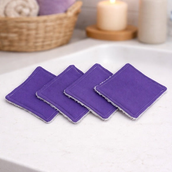 Easter Bunny and Purple Reusable Makeup Remover Pads Set of 8