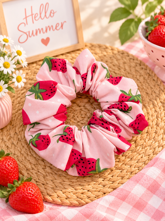 Strawberry Pink Scrunchie