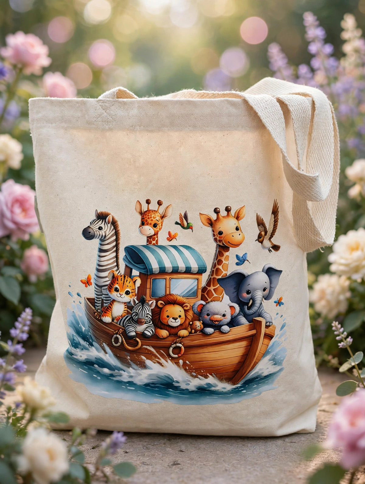 Animal Canvas Tote Bag Organic Cotton