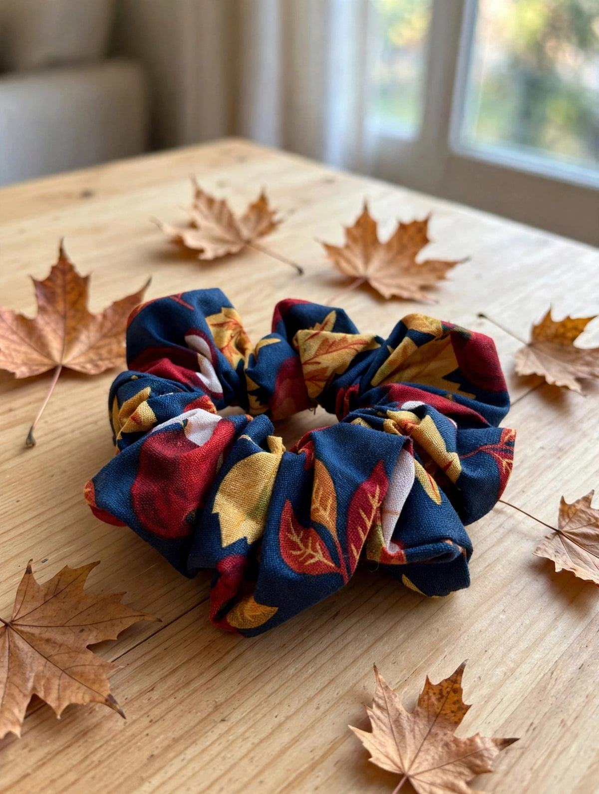 Autumn Fall Apple Scrunchie - Standard Size