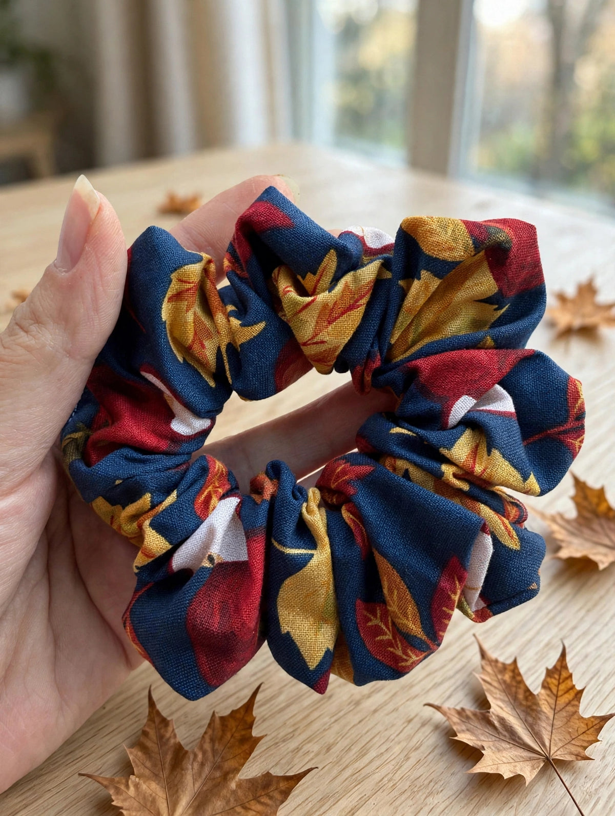 Autumn Fall Apple Scrunchie - Standard Size