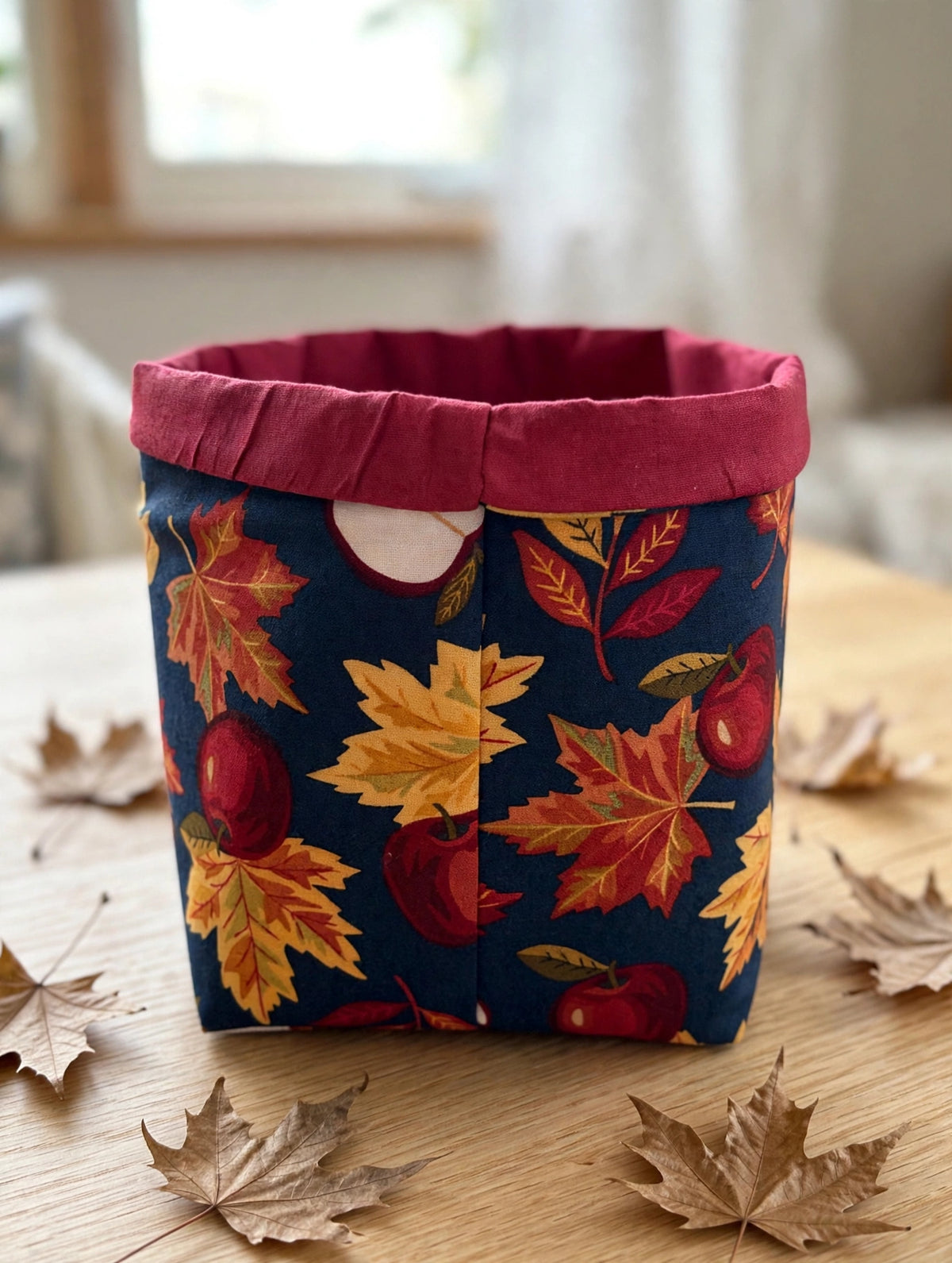 Autumn Apple Fabric Basket
