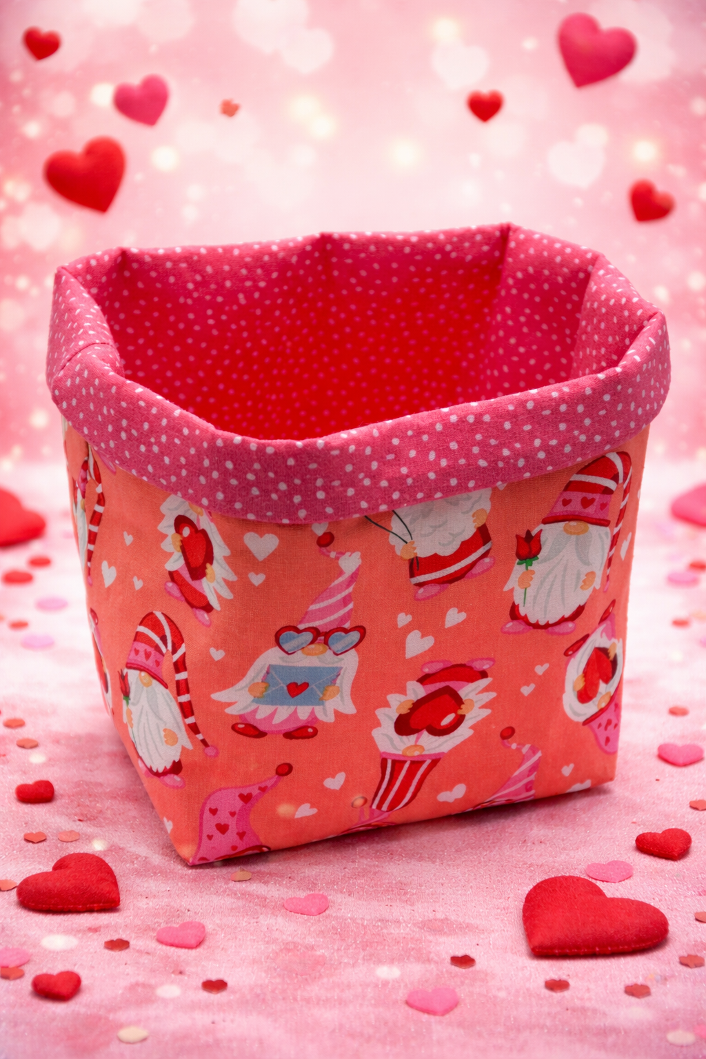 Valentine’s Day Fabric Basket