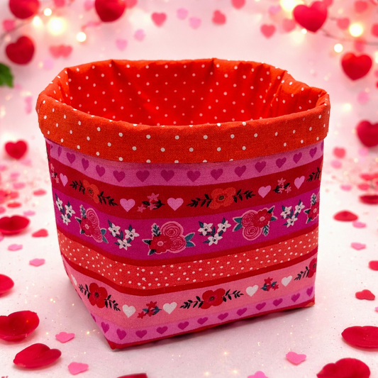 Valentine’s Day Fabric Basket