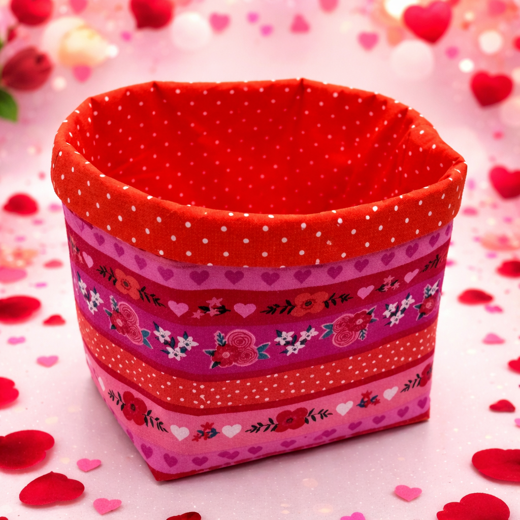 Valentine’s Day Fabric Basket