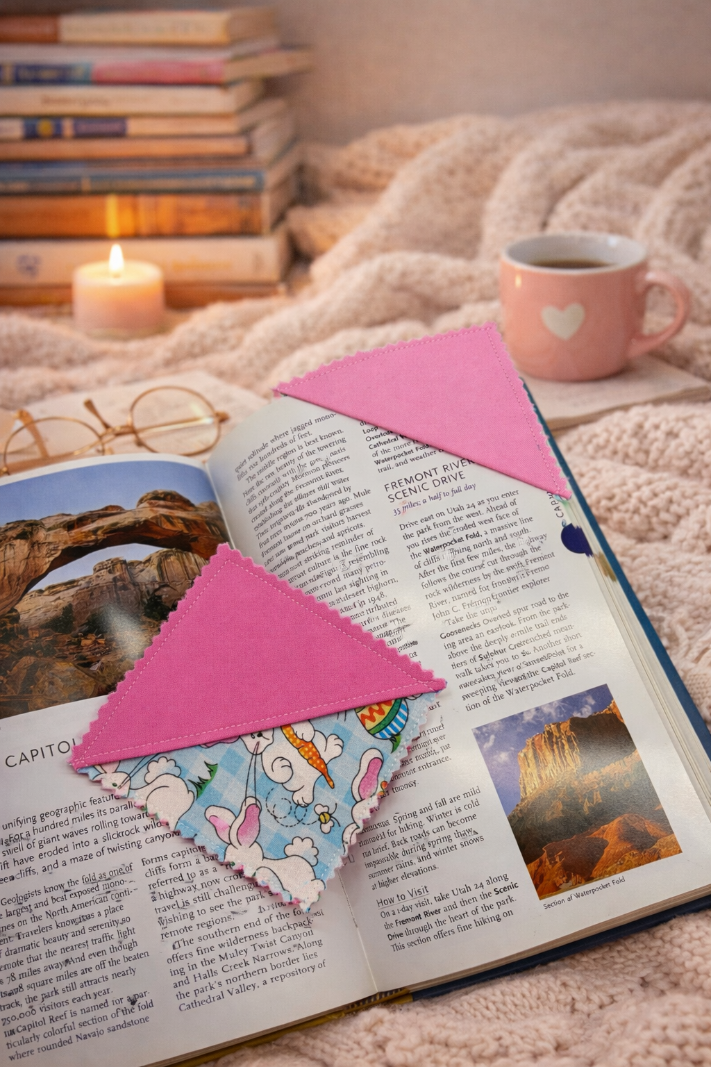 Easter Fabric Corner Bookmark