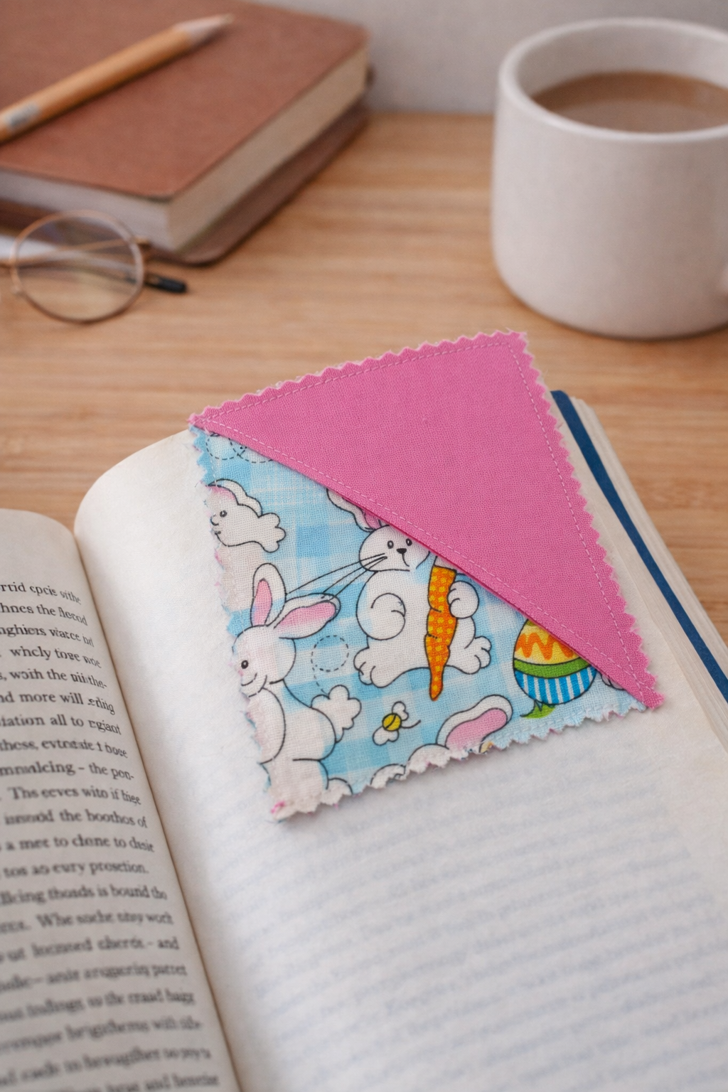 Easter Fabric Corner Bookmark