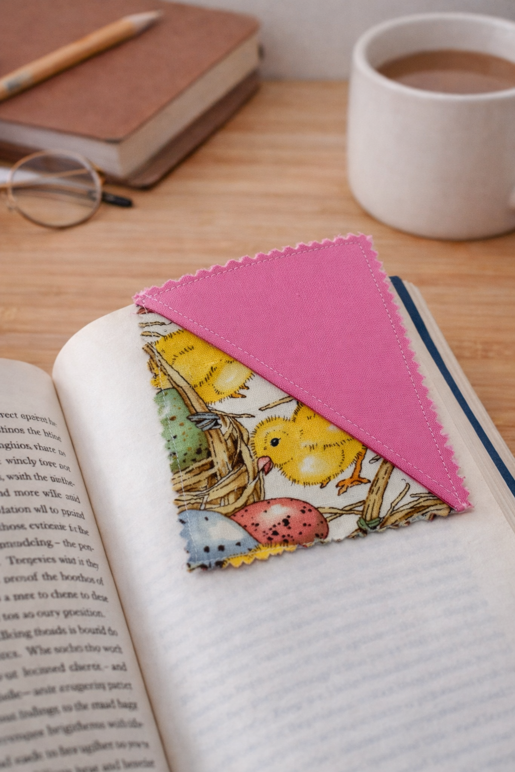 Easter Fabric Corner Bookmark