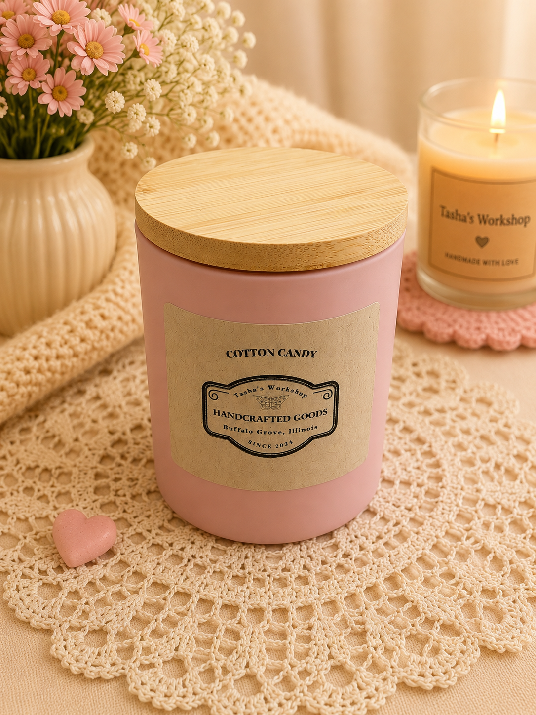 Cotton Candy Soy Wax Candle 7oz