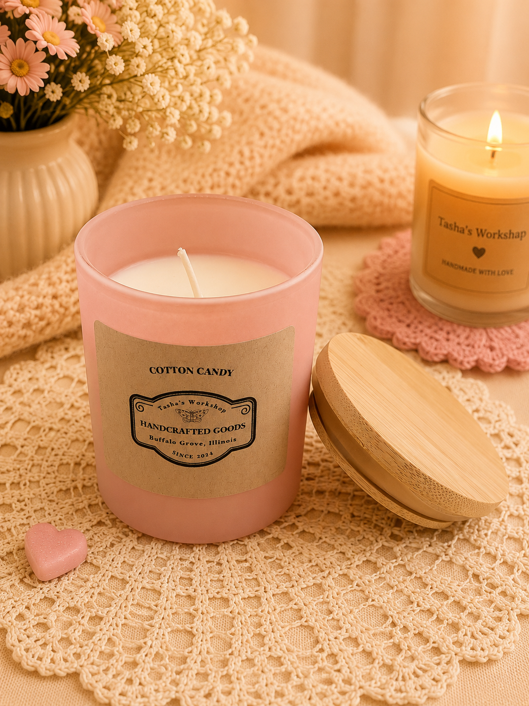 Cotton Candy Soy Wax Candle 7oz