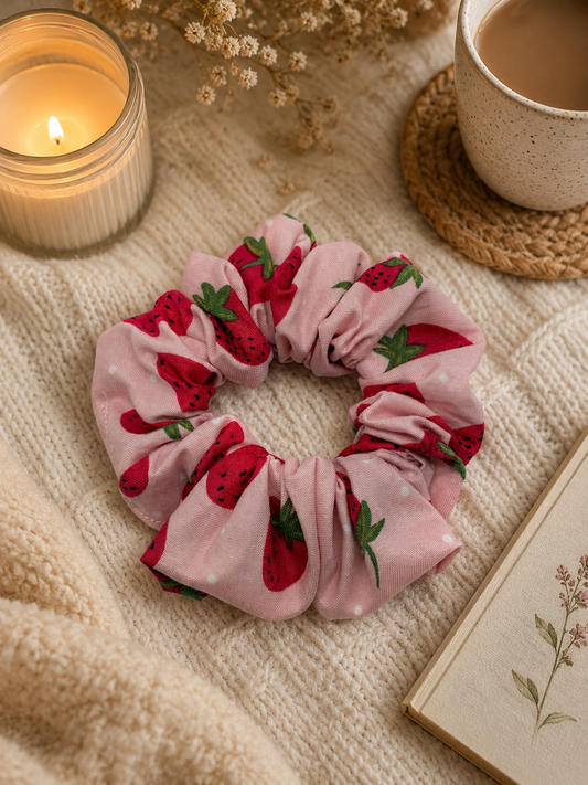 Strawberry Pink Scrunchie