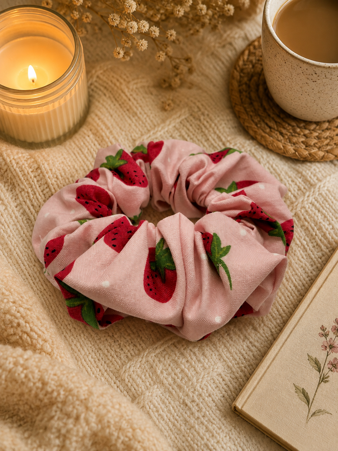 Strawberry Pink Scrunchie
