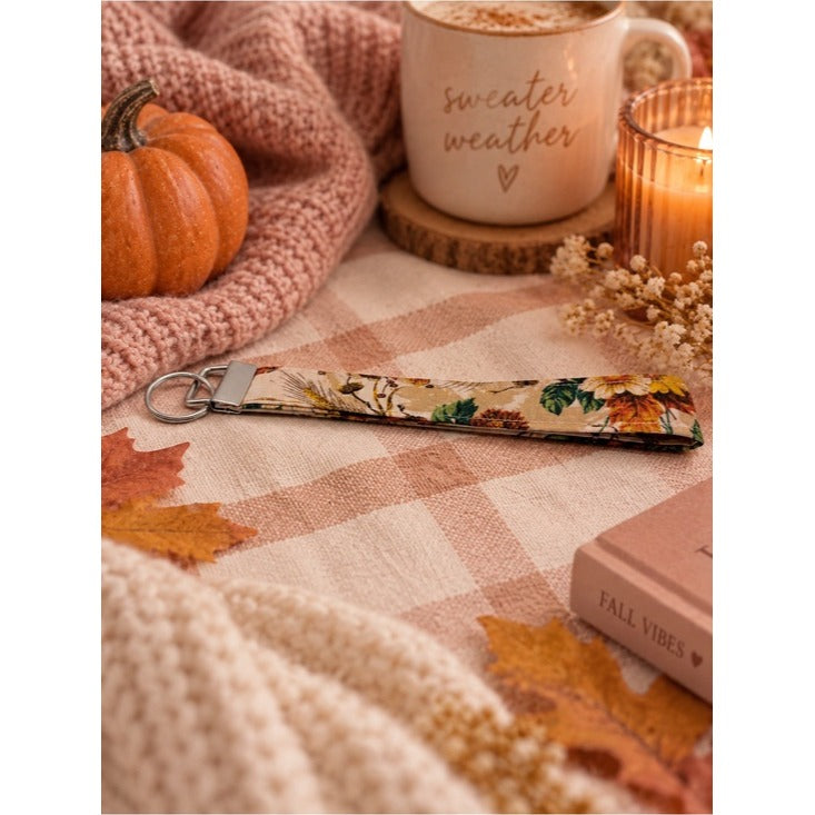 Floral Keychain Wristlet
