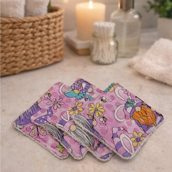 Pink Gnome Reusable Makeup Remover Pads Set of 8