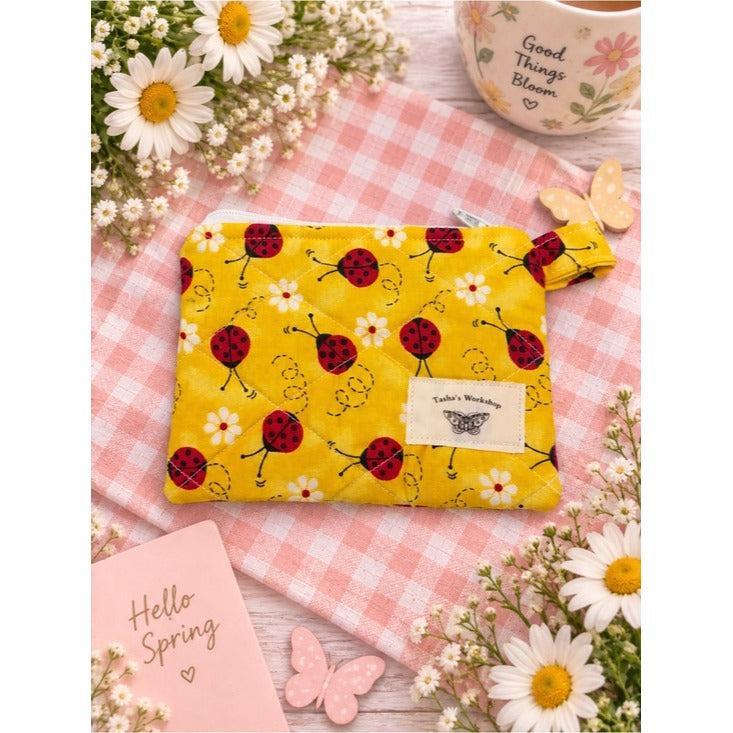 Ladybug Quilted Keychain Wallet