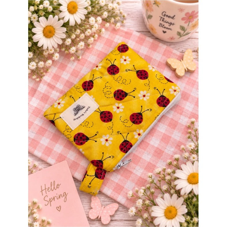 Ladybug Quilted Keychain Wallet