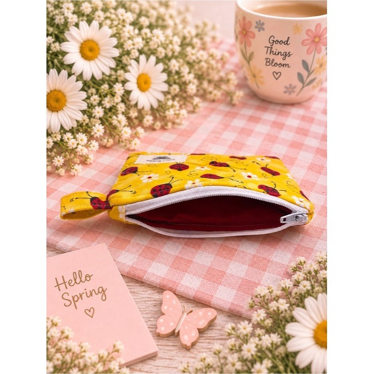 Ladybug Quilted Keychain Wallet