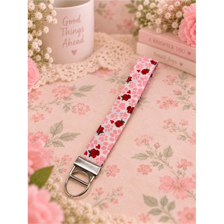 Rose Keychain Wristlet